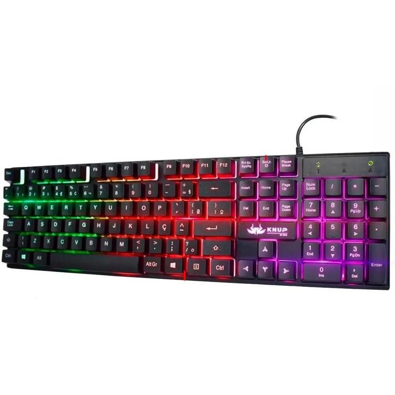 Kit Gamer Teclado Knup Kp-2043 Mouse Evolut Rayden Eg-104Rb - Kit